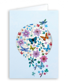 Forever Cards Laser-Cut Card - Flowers & Butterflies