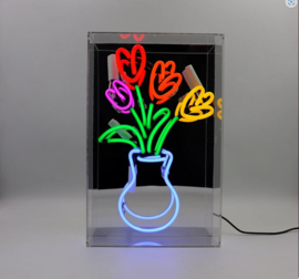 NEON BOX VERLICHTING TULPEN