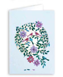 Forever Cards Laser-Cut Card - Birds & Flowers