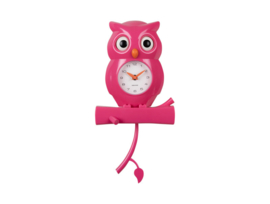 Wandklok Uil Karlsson // Roze