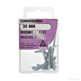 Schroefduimen 30 mm verzinkt