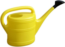 Gieter kunstof 5 liter met broes geel