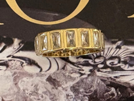 Ring zirkonia goud