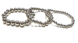 Armband stainless steel zilveren kralen small
