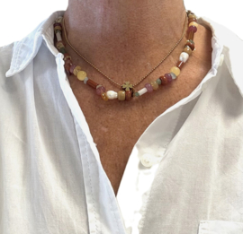 Ketting edelsteen/parels