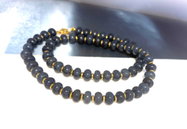 Ketting natuursteen petrol blauw