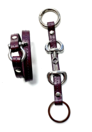 Sleutelhanger paardenbit plum