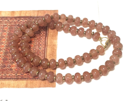 Ketting natuursteen antiek roze