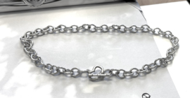 Ketting zilver met hartslot