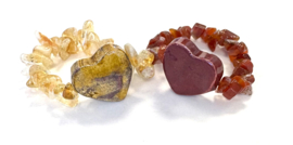 Armband hart honing geel en citrien