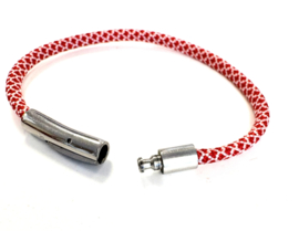 Armband paracord smal rood/wit