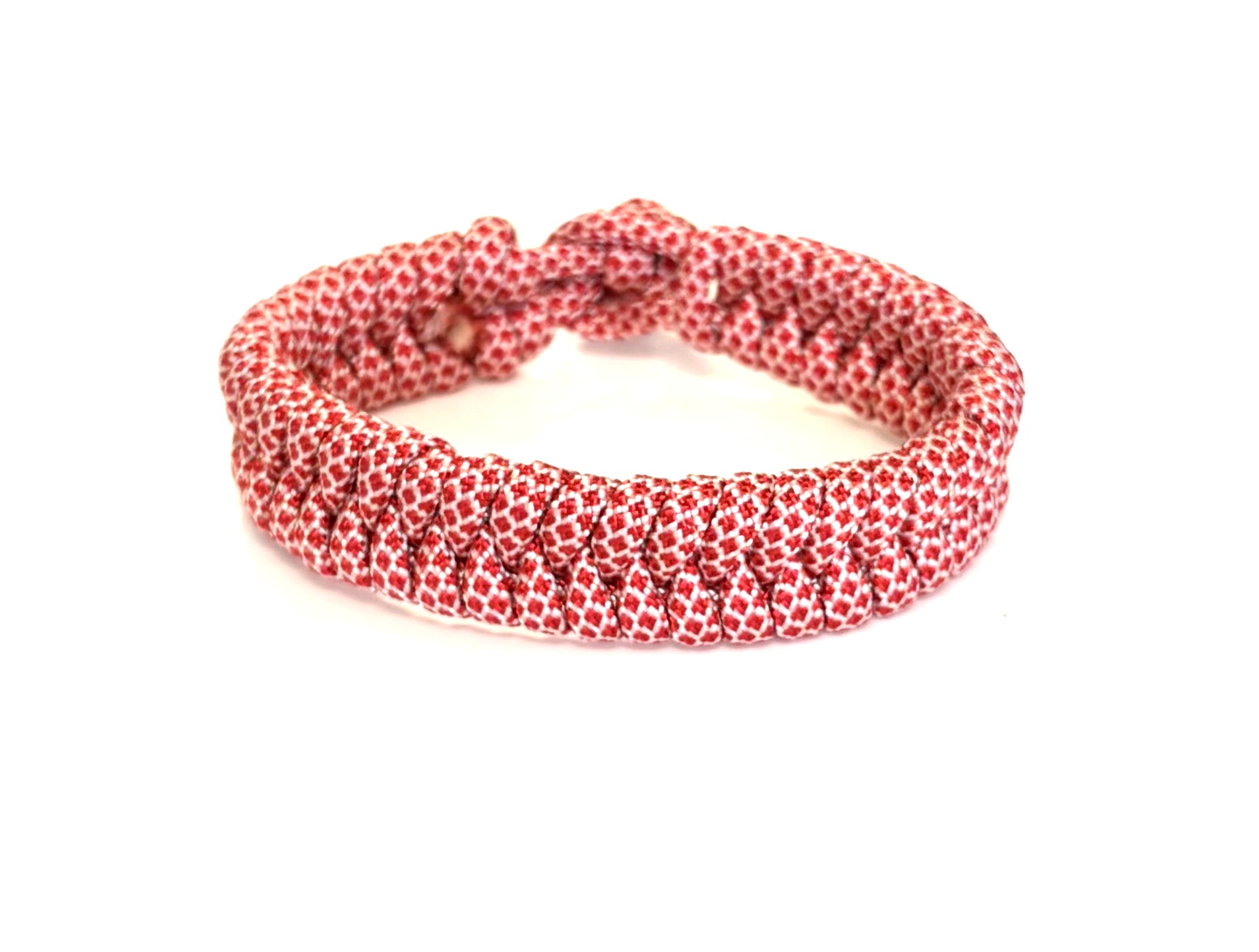 Heren armband paracord rood/wit
