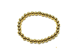 Armband stainless steel gouden kralen small