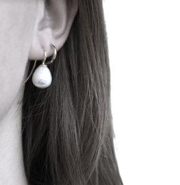 Vermeer parel oorbellen roze/goud