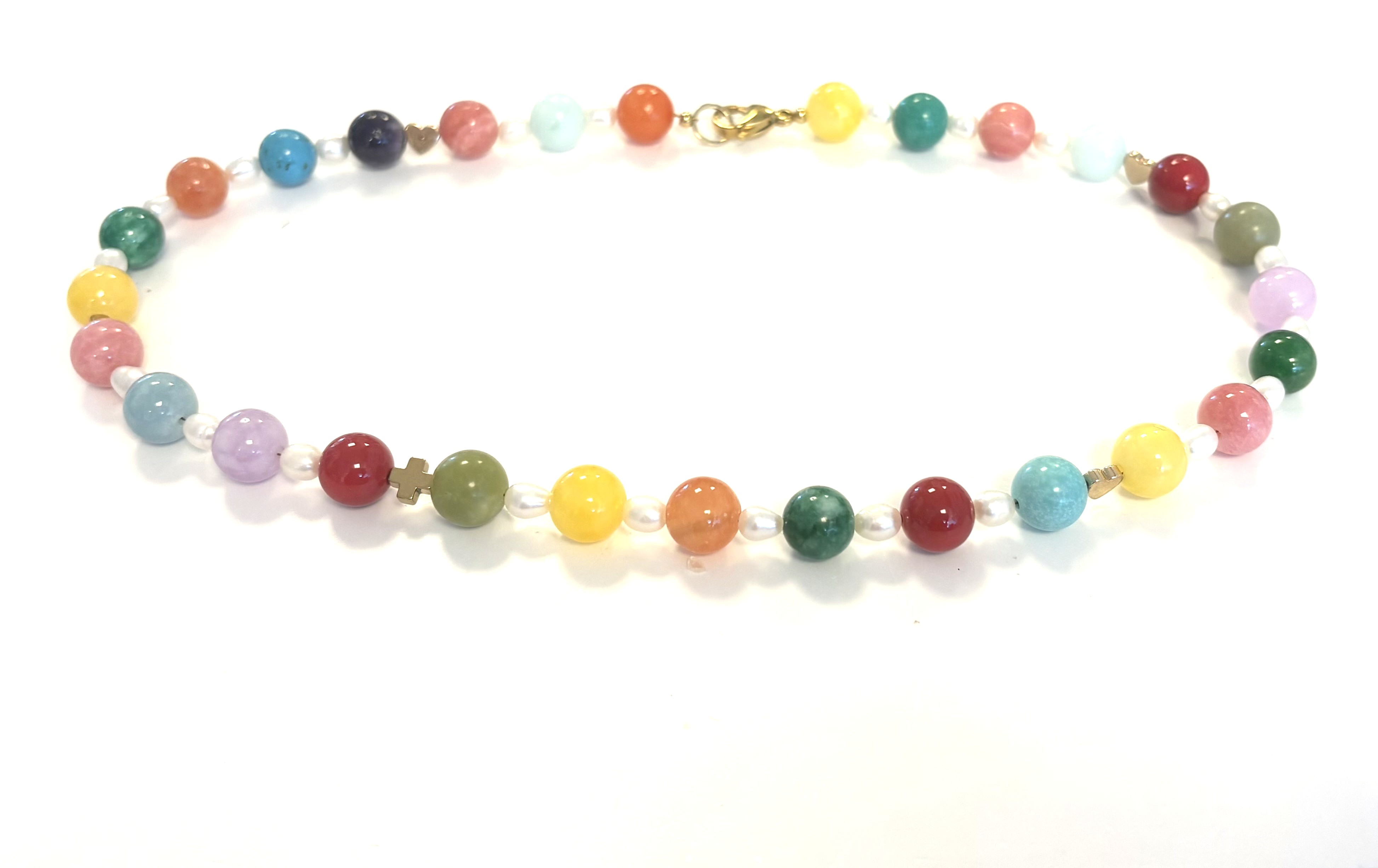 Ketting edelsteen/parels