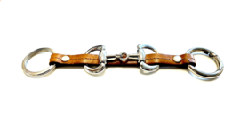 Sleutelhanger paardenbit cognac