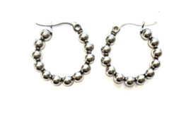Oorbellen bolletjes zilver