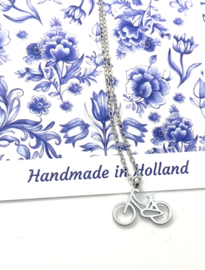 Ketting fietsje zilver