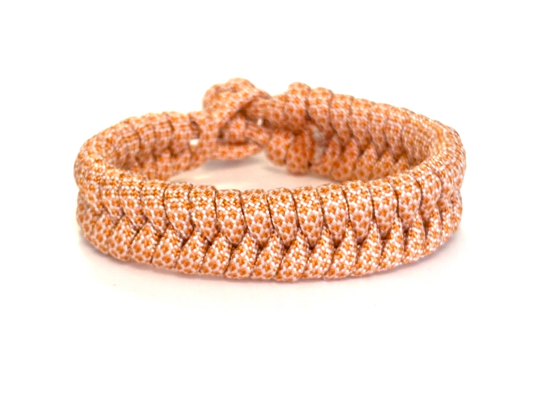 Heren armband paracord oranje/wit