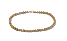Ketting glaskralen beige
