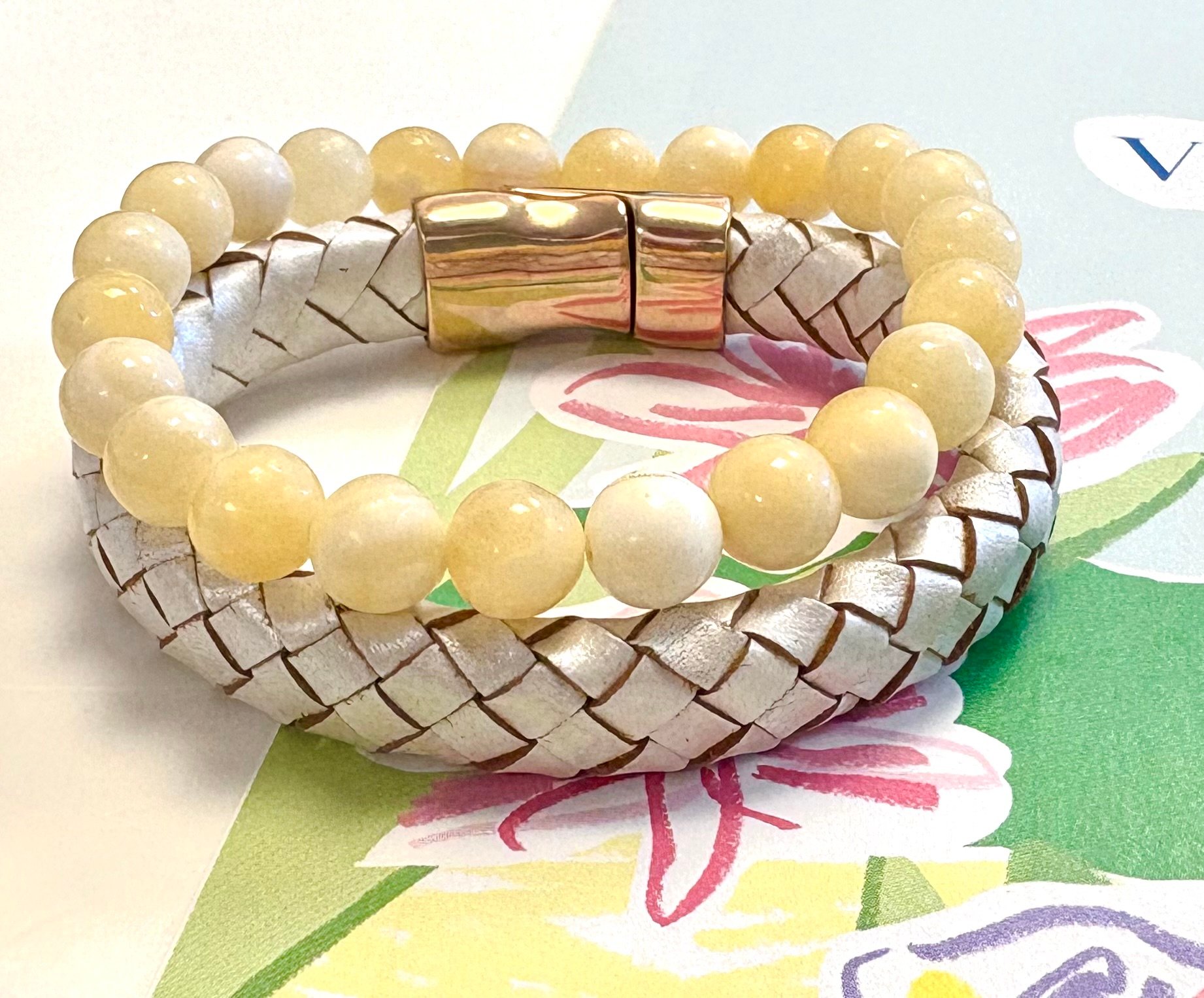 Armbanden zomerse set geel