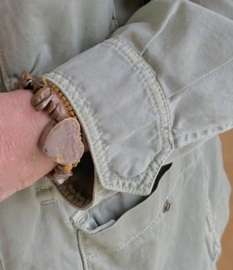 Armband hart kiezel en tijgeroog