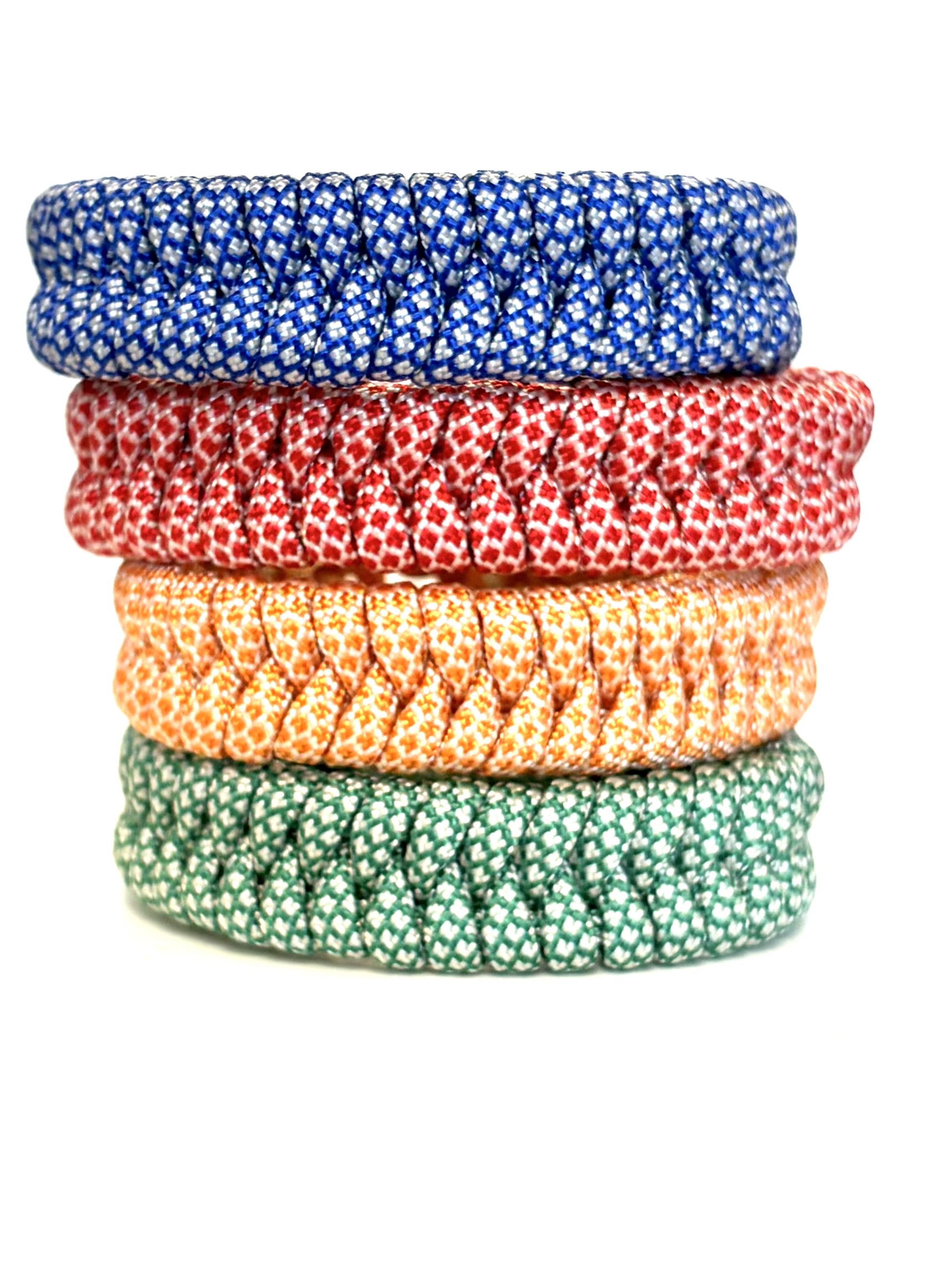 Heren armband paracord groen/wit