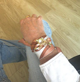 Bracelet shawl Hermes style gold