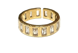 Ring zirkonia goud