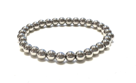 Bracelet stainless steel beads (6mm)