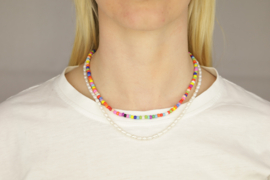 Ketting grote multicolor kralen