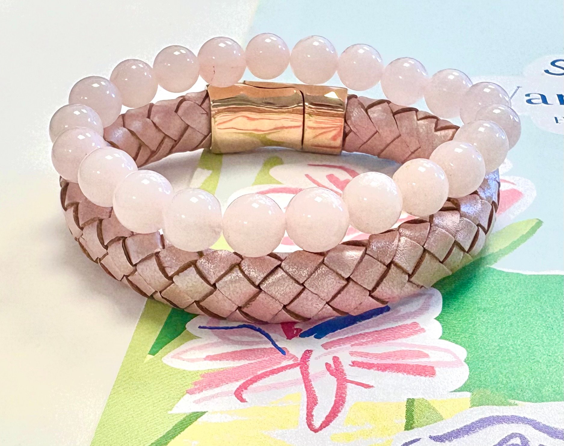 Armbanden zomerse set roze