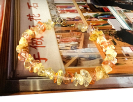 Armband chipstone edelsteen geel