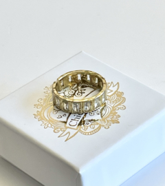 Ring zirkonia goud