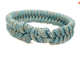 Heren armband gevlochten paracord turquoise