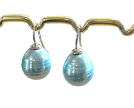 Vermeer pearl earrings ocean blue/silver