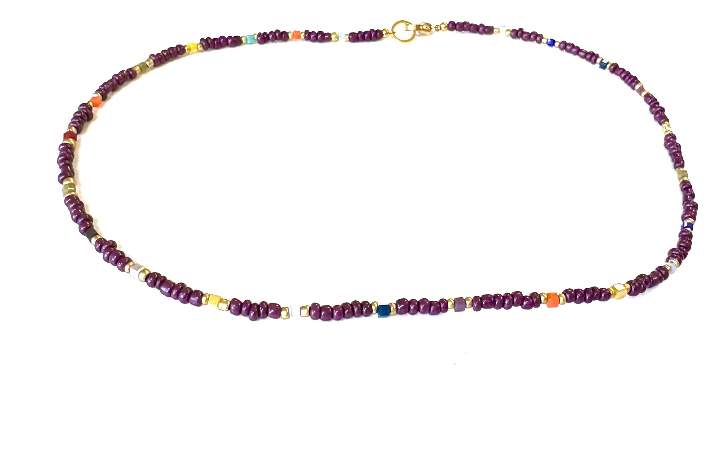 Ketting paars met kristal
