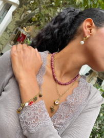 Necklace gemstone lilac