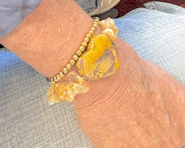 Armband hart honing geel en citrien