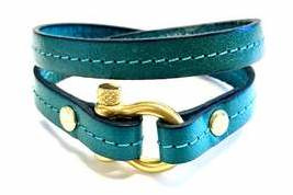 Armband turquoise harpsluiting goud