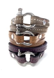 Armband harpsluiting cognac