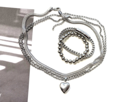 Ketting snake zilver