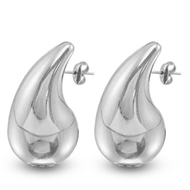 Oorbellen drop zilver groot