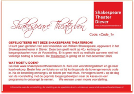 Shakespeare theaterbon