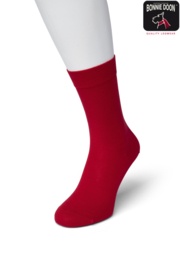 Bonnie Doon Cotton Sock Red Dames