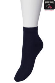 Bonnie Doon Cotton Quarter Sock Navy Dames