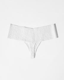 Lace Laboratory High Waist Thong Coconut White