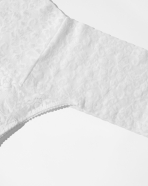 Lace Laboratory High Waist Thong Coconut White