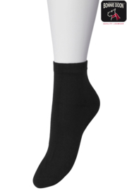 Bonnie Doon Cotton Quarter Sock Black Dames