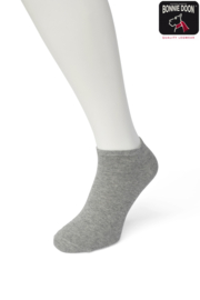 Bonnie Doon Cotton Short Sock Light Grey Heather Dames